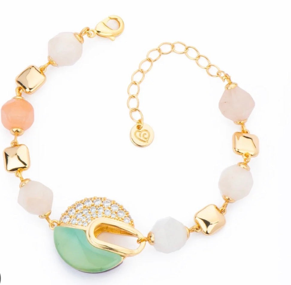 BRACCIALE CON PAVE’ ZIRCONI BASE ROSE’