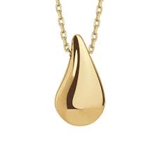 COLLANA DONNA IN ACCIAIO DORATO CON GOCCIA