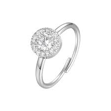 ANELLO DONNA IN ACCIAIO CON ELEMENTO CON ZIRCONI BIANCHI