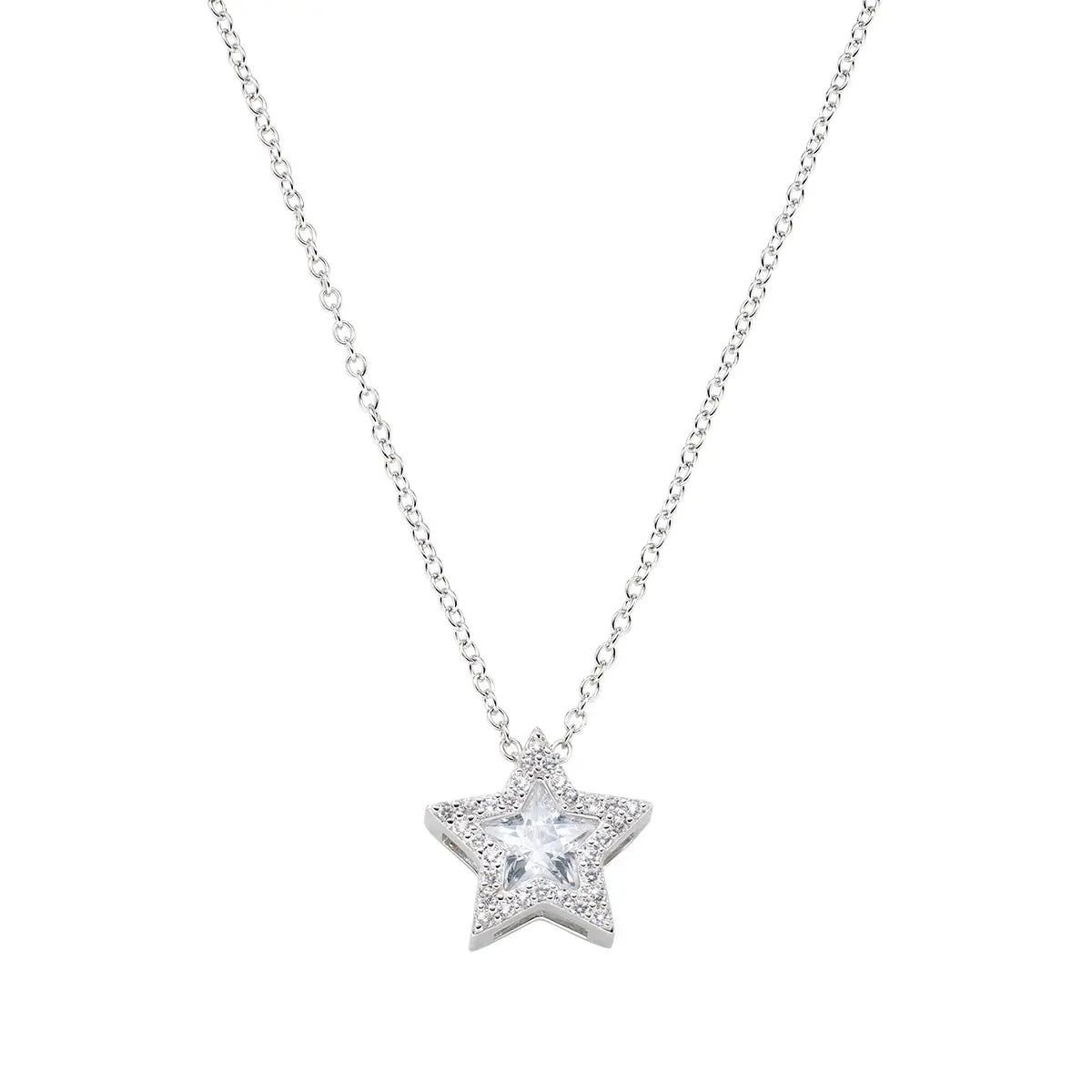 Collana Stella Zirconi Bianchi