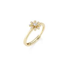 Anello Mini Margherita Pavé Dorato