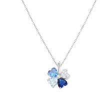Collana Quadricuore Blu Multicolor
