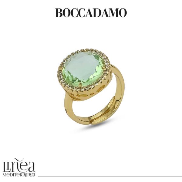 Anello con cristallo crisolite
