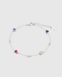 BRACCIALE CUORI CRISTALLI MULTICOLORE