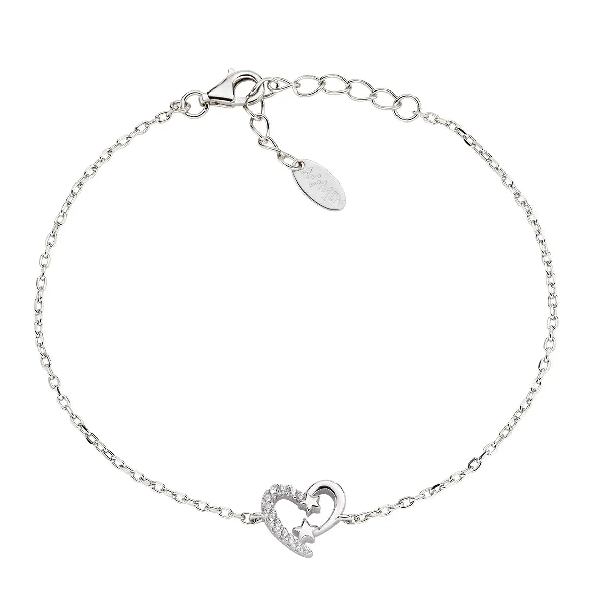 Bracciale "Cuore" in Argento con Zirconi