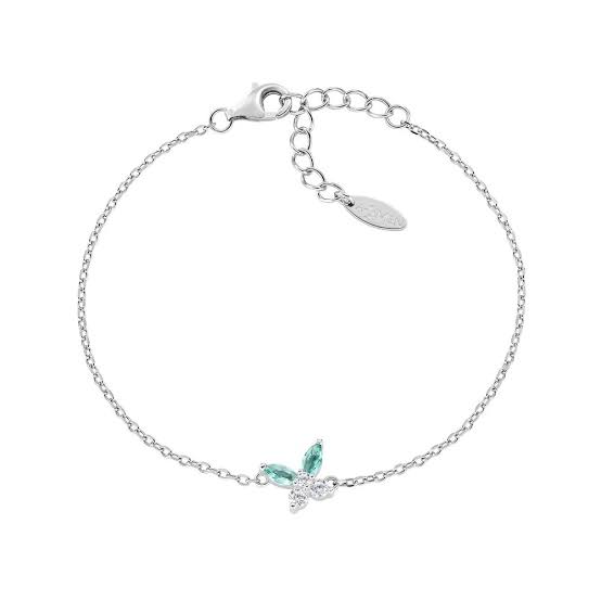 BRACCIALE PETALI VERDE ACQUA