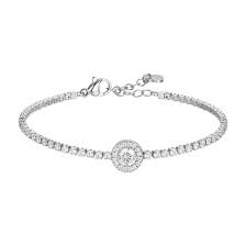 BRACCIALE TENNIS DONNA IN ACCIAIO CON ELEMENTO CON ZIRCONI BIANCHI