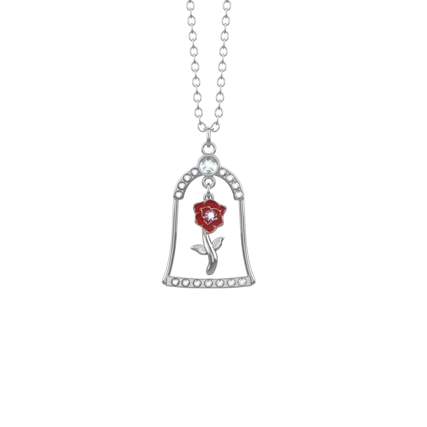 Collana della Bella e la Bestia “La rosa incantata”
