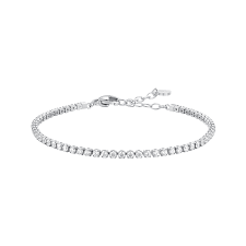 BRACCIALE TENNIS BAMBINA ACCIAIO CON ZIRCONI BIANCHI