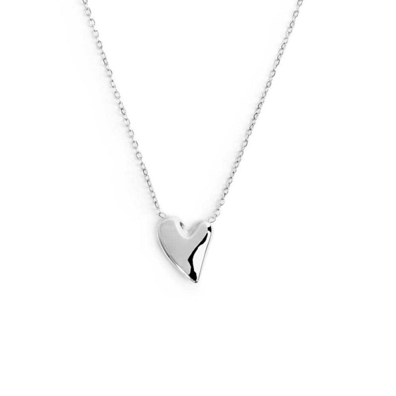 COLLANA CON CUORE IRREGOLARE BIANCA