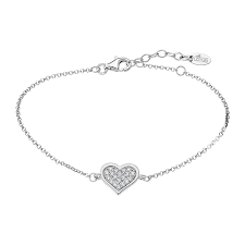 BRACCIALE CUORE CON CRISTALLI BIANCHI