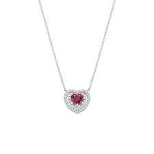 Collana Batticuore con Zircone Rubino