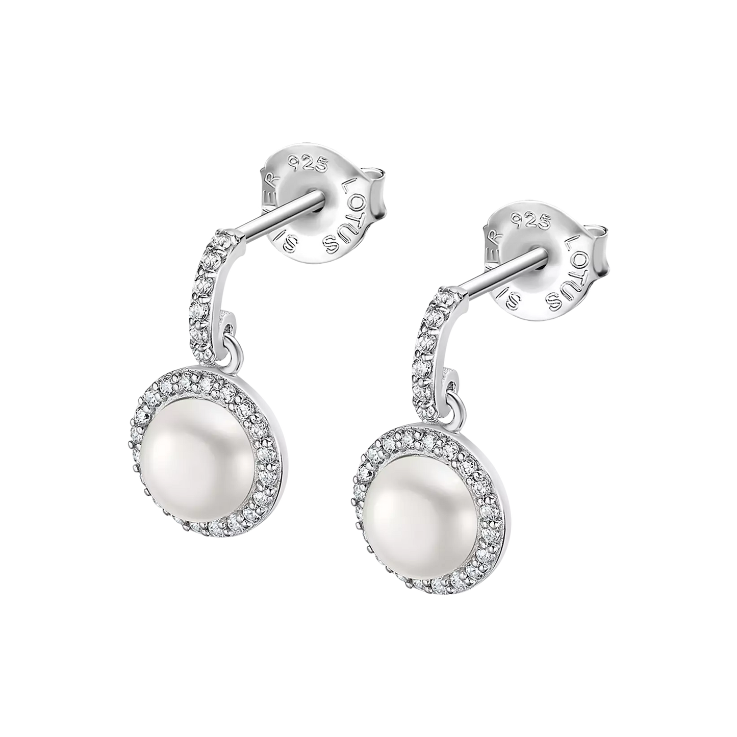 ORECCHINI LOTUS SILVER PEARLS