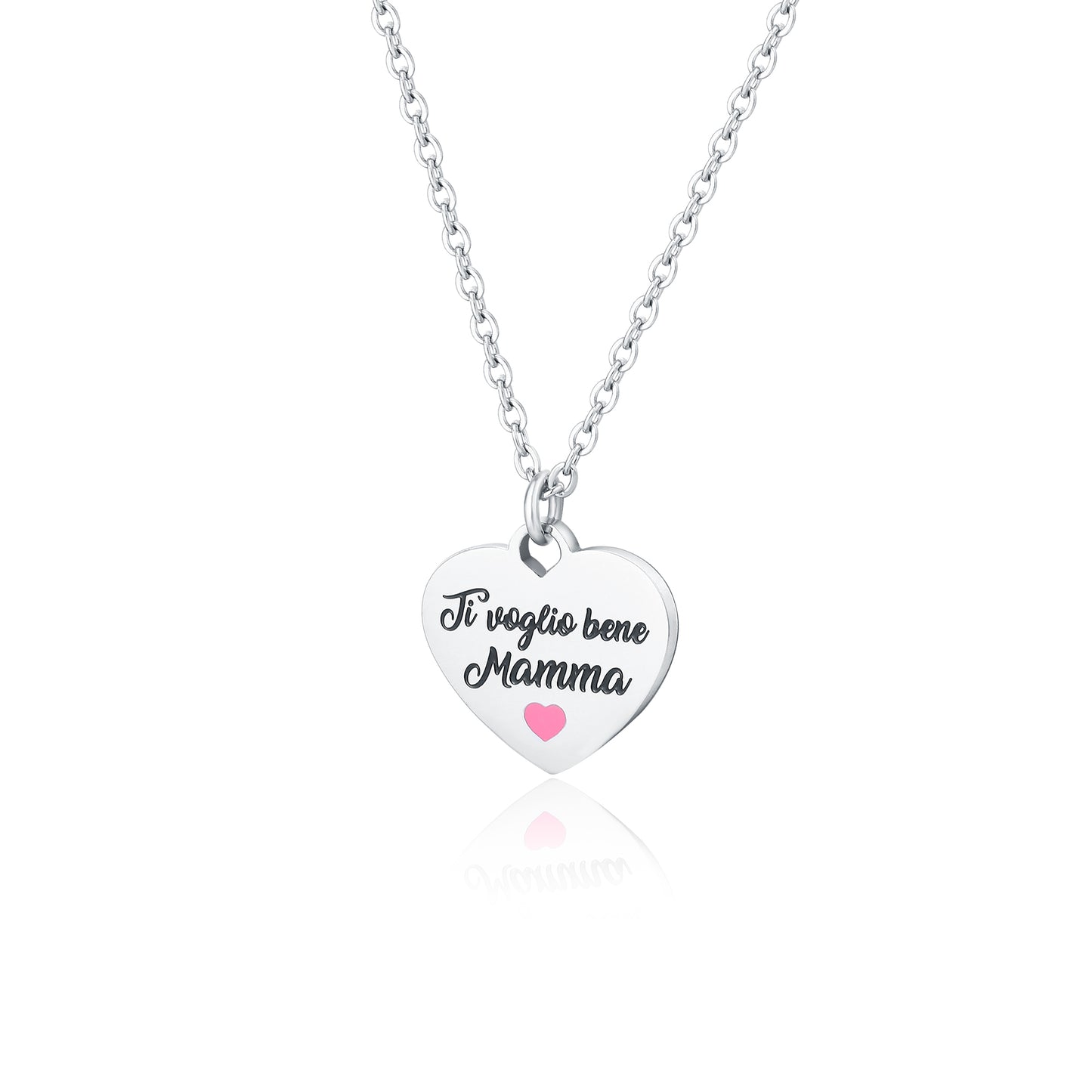 COLLANA CUORE MAMMA TI VOGLIO BENE