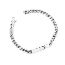 BRACCIALE UOMO IN ARGENTO CON TARGHETTA
