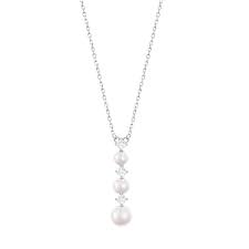 COLLANA IN ARGENTO CON PERLE TRILOGY