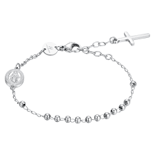 BRACCIALE DONNA ROSARIO IN ACCIAIO