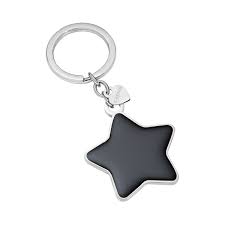 Portachiavi Emotion Stella Nera con Smalto