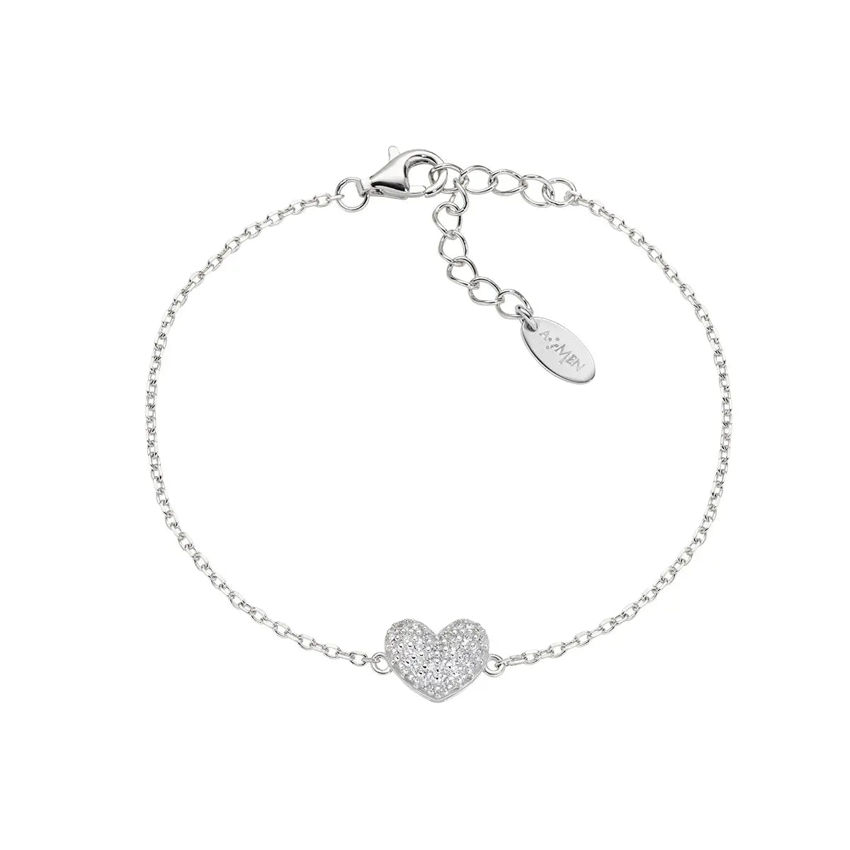 Bracciale con Mini Cuore Pavé