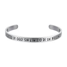 BRACCIALE UOMO IN ACCIAIO IL SUCCESSO DI OGGI SIA L'INIZIO DI UN BRILLANTE FUTUR