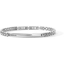 BRACCIALE UOMO IN ACCIAIO CON ZIRCONI NERI