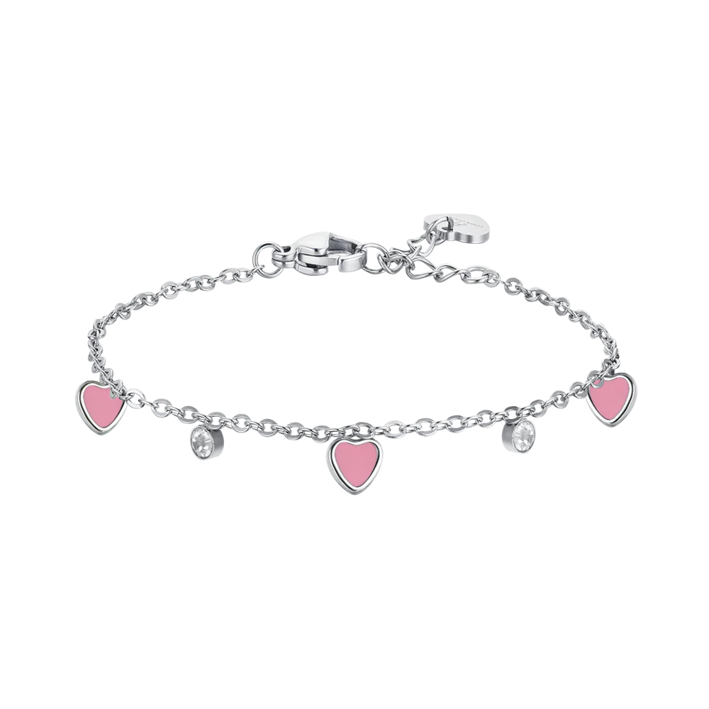 BRACCIALE BAMBINA IN ACCIAIO CON CUORE