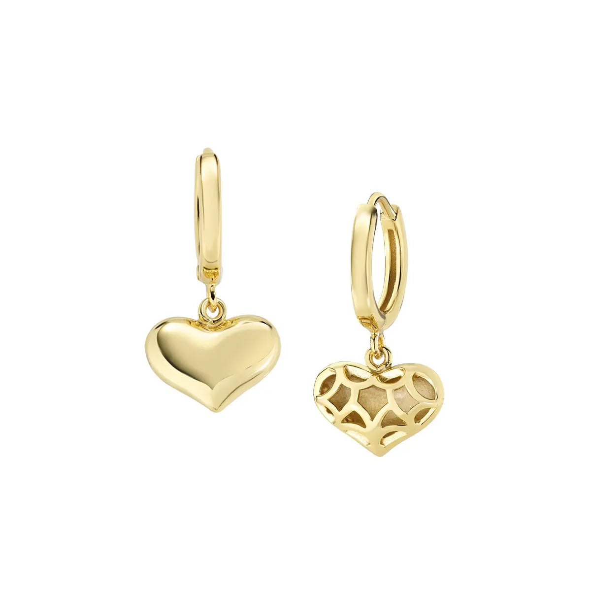 Orecchini Hoop Mio Cuore Pendente Dorati