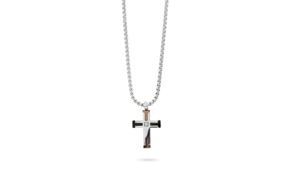 COLLANA UOMO BICOLORE