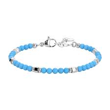 BRACCIALE BAMBINO ACCIAIO CON PIETRE CELESTI