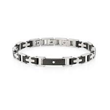 BRACCIALE ACCIAIO MAGLIE BICOLORE