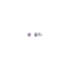 ORECCHINI BAMBINA CON STELLA ZIRCONI VIOLA