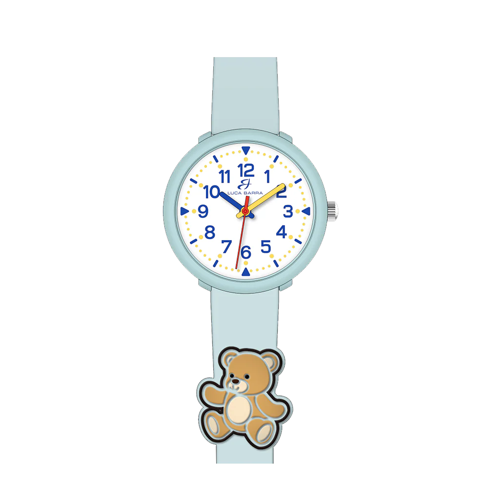 OROLOGIO BAMBINA ACQUAMARINA CON ORSETTO