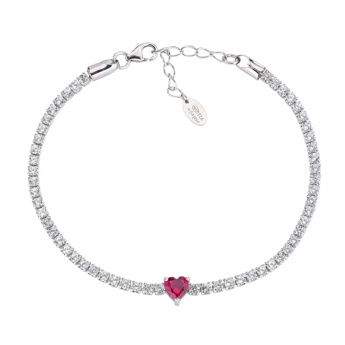 Bracciale "Ti Amo" in Argento con Zircone