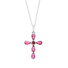 CROCE CON CRISTALLI VIOLA