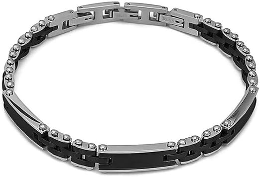BRACCIALE UOMO SMALTO NERO