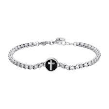 BRACCIALE UOMO IN ACCIAIO CON ANCORA