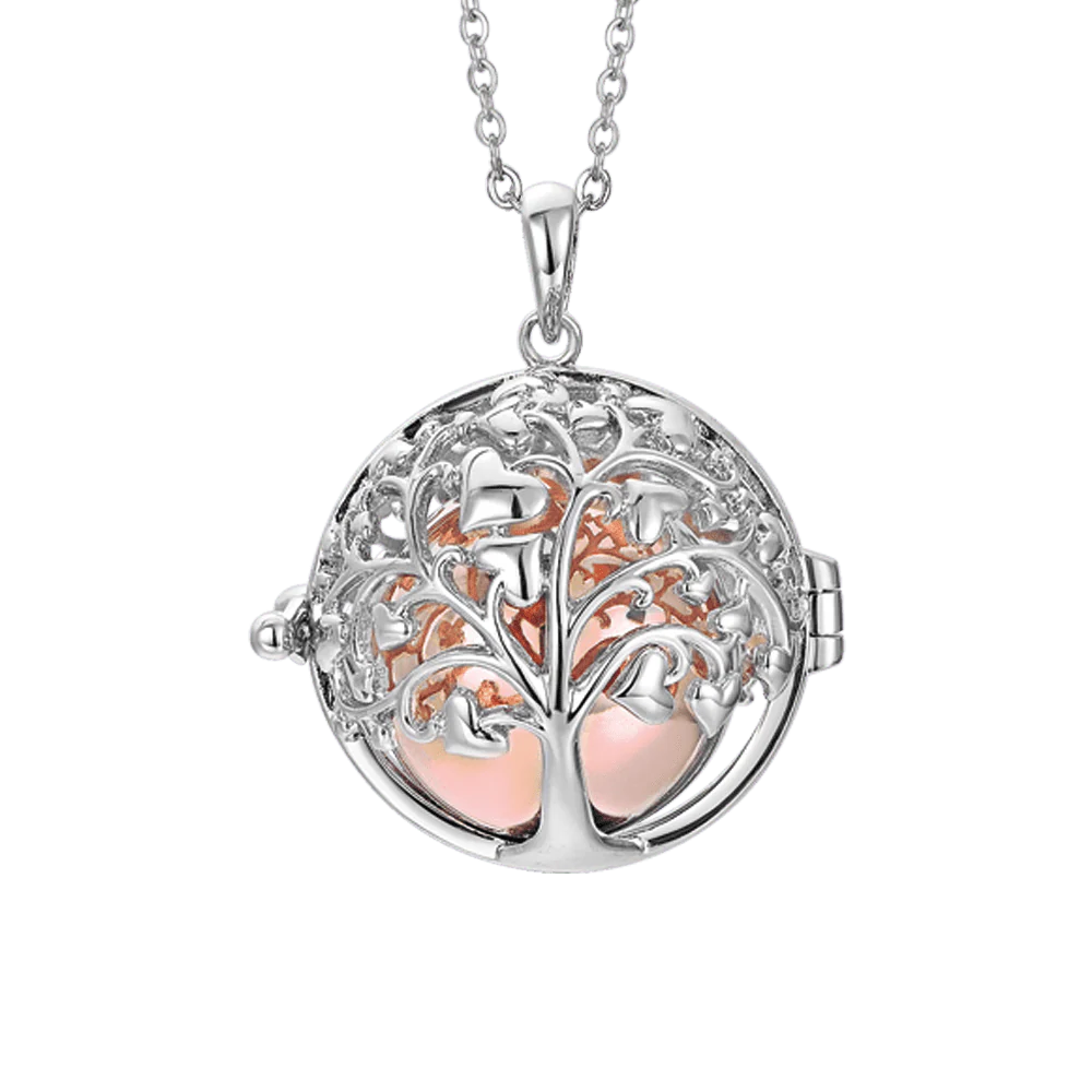 COLLANA CHIAMA ANGELI CON ALBERO DELLA VITA ACCIAIO