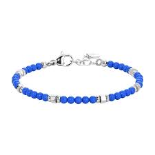 BRACCIALE BAMBINO ACCIAIO CON PIETRE BLU