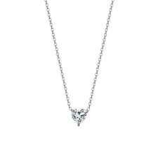 COLLANA DONNA IN ACCIAIO CON CUORE CRISTALLO BIANCO