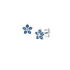 Orecchini Fiore con Petali London Blue
