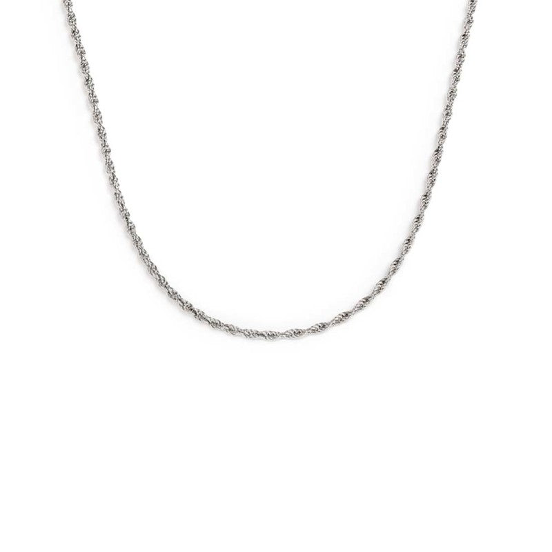 Collana catena a corda 2mm ( BIANCO )