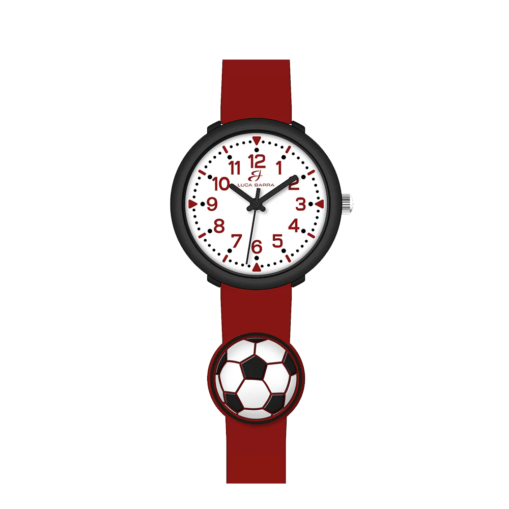 OROLOGIO BAMBINO ROSSO CON PALLONE