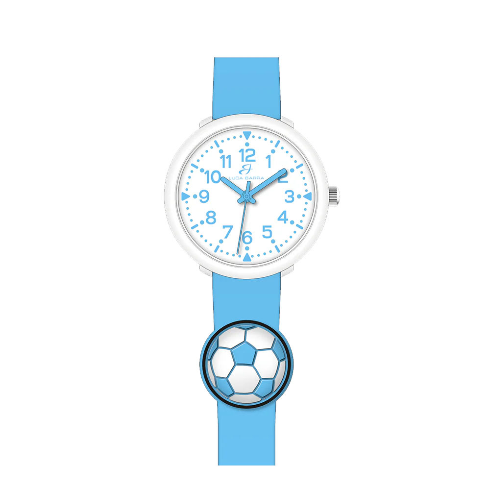 OROLOGIO BAMBINO AZZURRO CON PALLONE