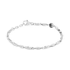 BRACCIALE IN ARGENTO E CERAMICA NERA