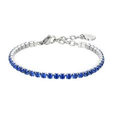 BRACCIALE TENNIS CRISTALLI BLU