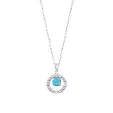 COLLANA PENDENTE CELESTE ARGENTO