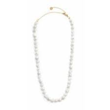 Collana con perle di fiume masticate GIALLO