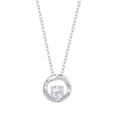 COLLANA PUNTO LUCE CON CRISTALLO BIANCO