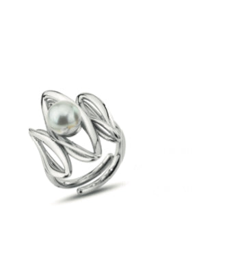 ANELLO PERLA BASE BIANCA