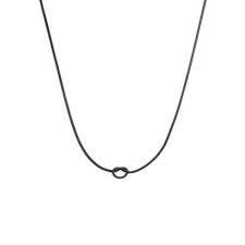 Collana con nodo catena snake NERO